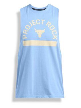 Under Armour Men's Project Rock Graphic Sleeveless T Shirt,  BLUE, Size Large